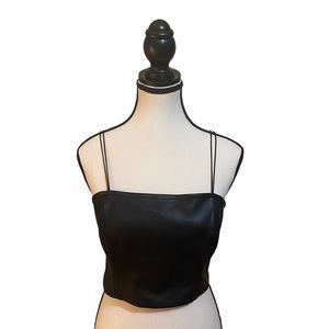 Hollister Black Leather Tank-Top